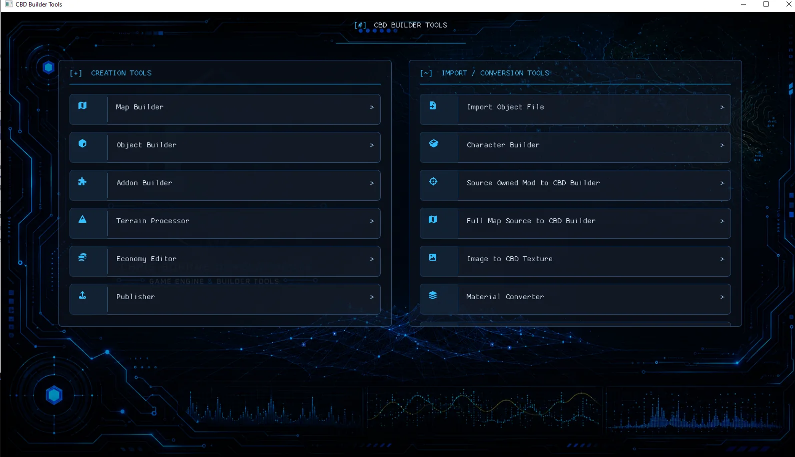 CB Dev Builder Tools dashboard