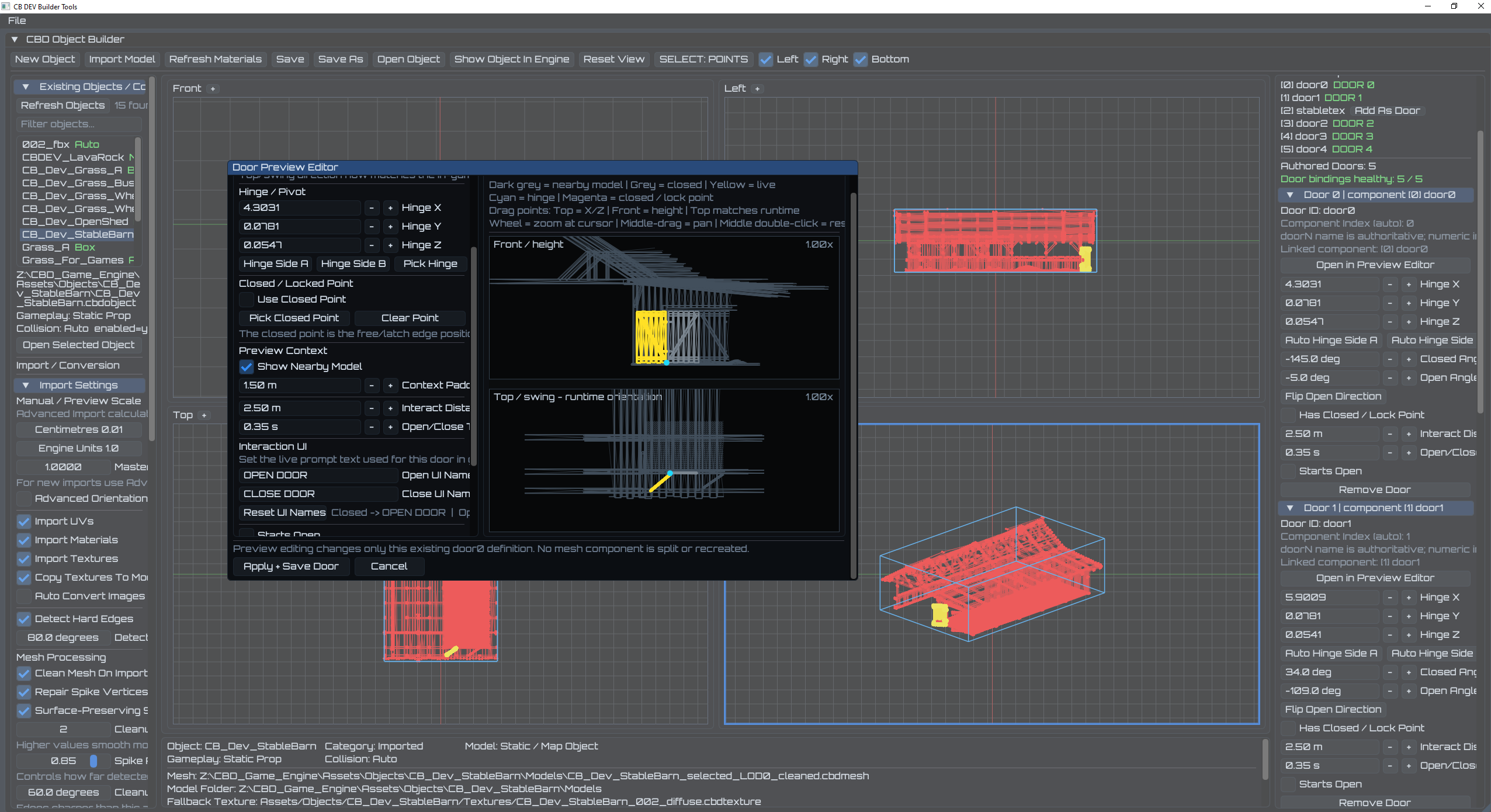 CB Dev object builder interface