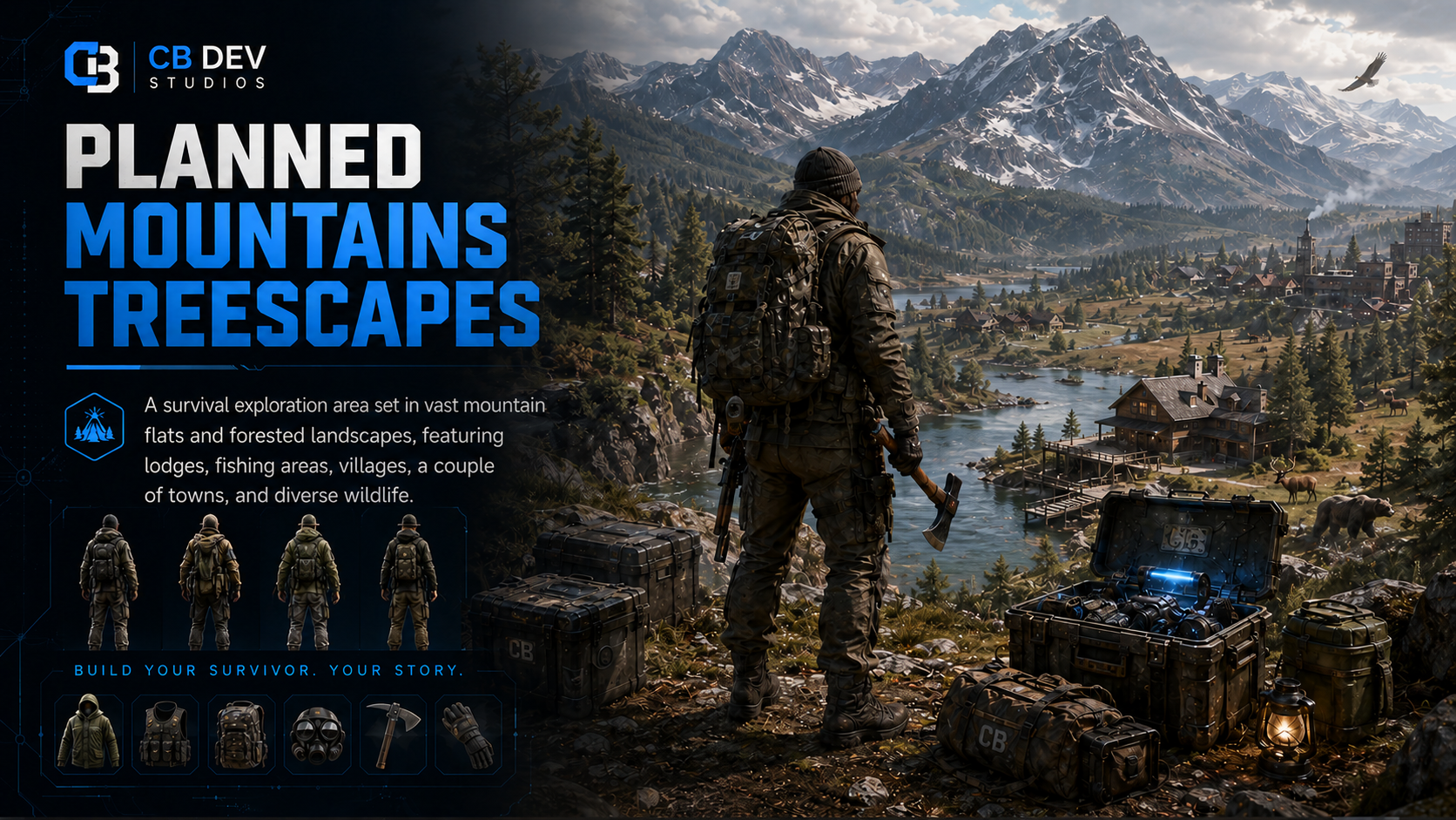 Phase 1 concept artwork for the planned mountain treescapes exploration area